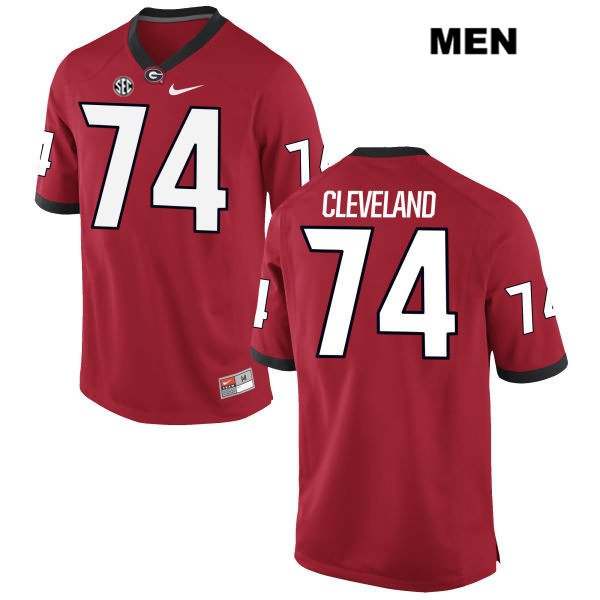 Georgia Bulldogs Men's Ben Cleveland #74 NCAA Authentic Red Nike Stitched College Football Jersey LMM1156IN